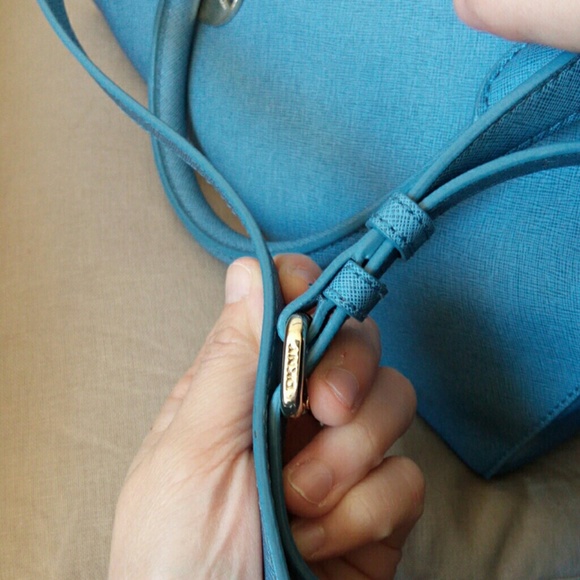 DKNY saffiano leather Boston bag in blue - Picture 8 of 8